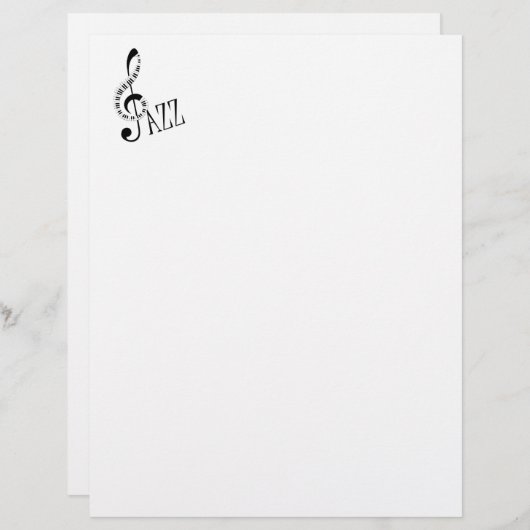 Cool Jazz Music Stationery Paper (Voorkant / Achterkant)
