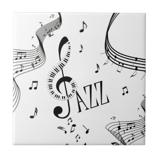 Cool Jazz Music Tegeltje (Voorkant)