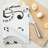 Cool Jazz Music Theedoek (Quarter Fold)