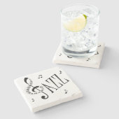 Cool Jazz Stenen Onderzetter (Zijkant)