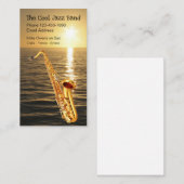 Cool Jazz Sunset Saxophone Theme Visitekaartje (Voorkant / Achterkant)