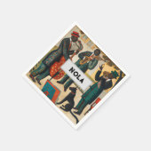 Cool Jazz Trio in NOLA Paper Napkin Servet (Hoek)