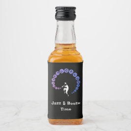 Cool Jazz Trompet Muzikant Blauwe Muziek Verjaarda Likeurfles Etiket