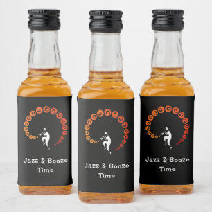 Cool Jazz Trompet Muzikant Verjaardagsfeest Likeurfles Etiket