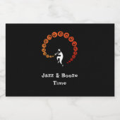 Cool Jazz Trompet Muzikant Verjaardagsfeest Likeurfles Etiket (Enkel label)