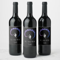 Cool Jazz Trumpet Musician Blue Lila Wine Label