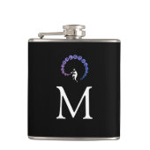 Cool Jazz Trumpet Musician Monogram Blue Lila Heupfles (Voorkant)