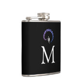 Cool Jazz Trumpet Musician Monogram Blue Lila Heupfles (Rechts)