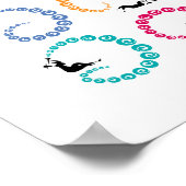 Cool Jazz Trumpet Musician Rainbow Poster (Hoek)