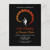 Cool Jazz Trumpet Muzikant 60ste Verjaardagsfeest Uitnodiging Briefkaart (Voorkant)