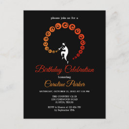 Cool Jazz Trumpet Muzikant Verjaardagsfeest Uitnodiging Briefkaart