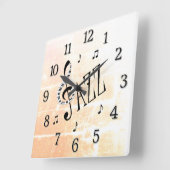 Cool Jazz Vierkante Klok (Hoek)