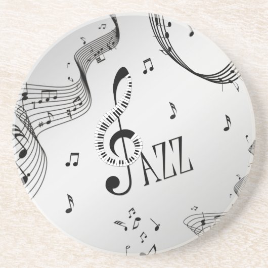 Cool Jazz Zandsteen Onderzetter (Voorkant)