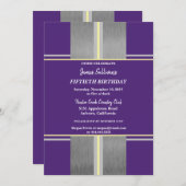 Cool Jazzy Gold uitnodiging (Voorkant / Achterkant)