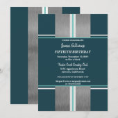 Cool Jazzy Gold uitnodiging (Voorkant / Achterkant)