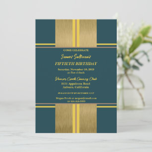 Cool Jazzy Gold uitnodiging
