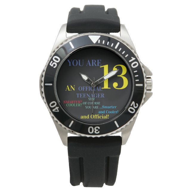 Cool je bent 13 een officiële tiener jongen horloge (Voorkant)