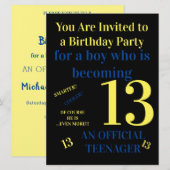 Cool, je bent 13 - Officiële verjaardag tienerjong Kaart (Voorkant / Achterkant)