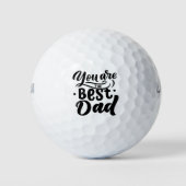 Cool Je bent de beste vader zwart witte Vaderdag Golfballen (Voorkant)