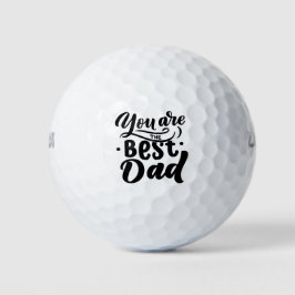 Cool Je bent de beste vader zwart witte Vaderdag Golfballen