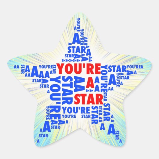 Cool Je bent een Star Typography Stickers (Voorkant)