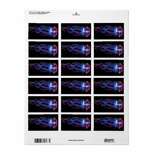 Cool Jellyfish Lichtverschijnsel Etiket (Full Sheet)