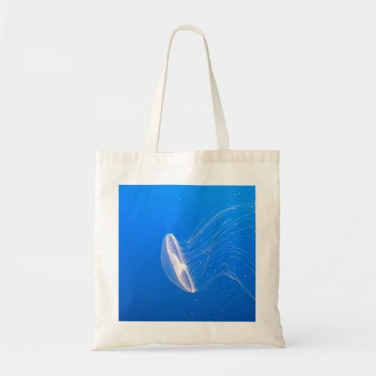 Cool Jellyfish Tentacles Bright Blue Water Tote Bag (Voorkant)