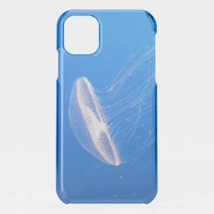 Cool Jellyfish Tentacles Bright Blue Water iPhone 11 Hoesje