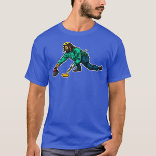 Cool Jesus Curling Gift Idee T-shirt