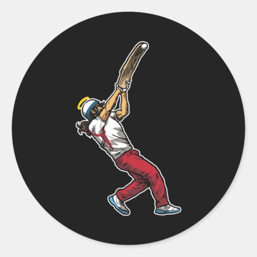 Cool Jesus Jai Alai Gift Idea Ronde Sticker (Voorkant)