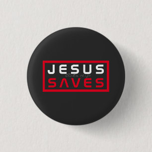 Cool Jesus Saves Ronde Button 3,2 Cm