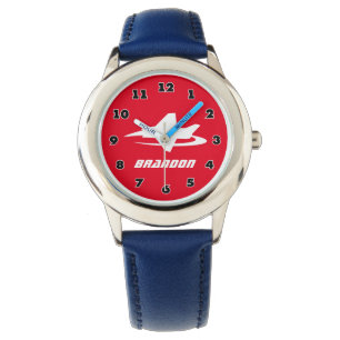 Cool jet fighter kind horloge met aangepaste jonge