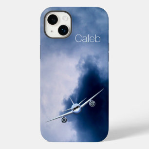 Cool Jet Plane Flying in Sky Pilot Slim Pilot Case-Mate iPhone Case