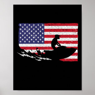 Cool Jet Ski Voor Mannen Vrouwen Skiërs US Amerika Poster