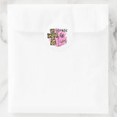 Cool Jezus leeft woordkunst Ronde Sticker (Tas)