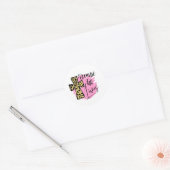 Cool Jezus leeft woordkunst Ronde Sticker (Envelop)