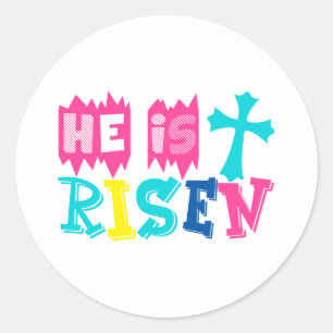 Cool Jezus Opstanding woordkunst Pasen Ronde Sticker