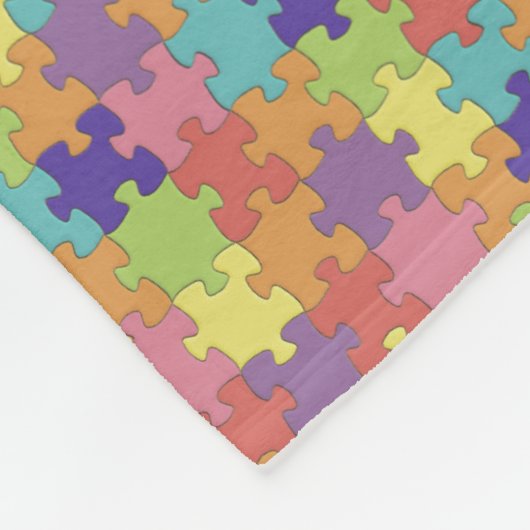 Cool Jigsaw Puzzle Fleece Deken (Hoek)