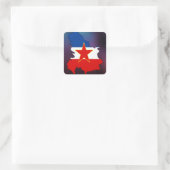 Cool Joegoslavië Vlag Kaart Vierkante Sticker (Tas)