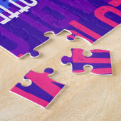 Cool JOUW NAAM herhalingspatroon Legpuzzel (Zijkant)