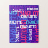 Cool JOUW NAAM herhalingspatroon Legpuzzel (Verticaal)