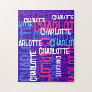 Cool JOUW NAAM herhalingspatroon Legpuzzel