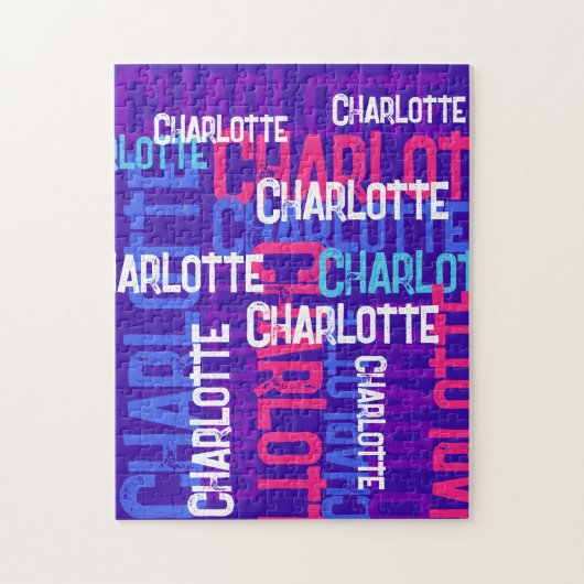 Cool JOUW NAAM herhalingspatroon Legpuzzel (Verticaal)