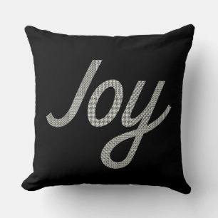 Cool Joy Houndstooth patroon op zwart Kussen
