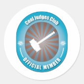 Cool Judges Club Ronde Sticker (Voorkant)