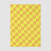 Cool Juicy Orange fruit slices pattern on yellow Tissuepapier (Voorkant)