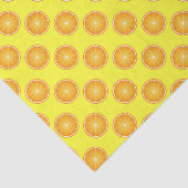 Cool Juicy Orange fruit slices pattern on yellow Tissuepapier (Detail)