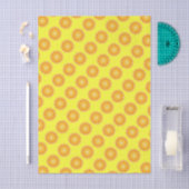 Cool Juicy Orange fruit slices pattern on yellow Tissuepapier (Craft)