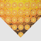 Cool Juicy Orange fruit slices pattern water drops Tissuepapier (Detail)