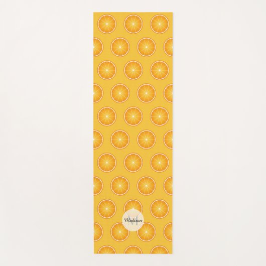 Cool Juicy Oranje plakken patroon Monogram Yogamat (Voorkant)